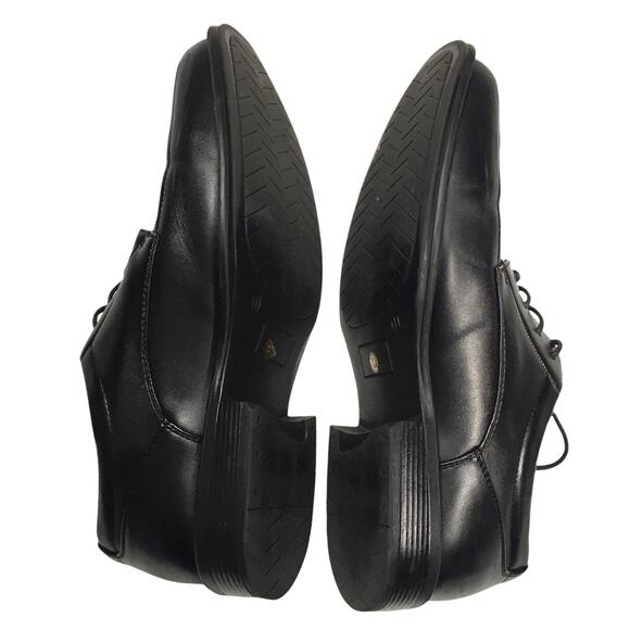 Stafford Oxford Dress Shoes Black Memory Foam Lace-Up Closed Square Toe Men's 11 - Picture 8 of 12